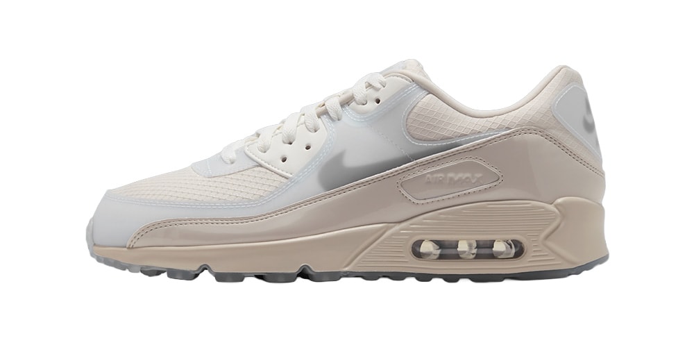 The Nike Air Max 90 “Light Orewood Brown” Is All Patent Shine and See-Through Panels
