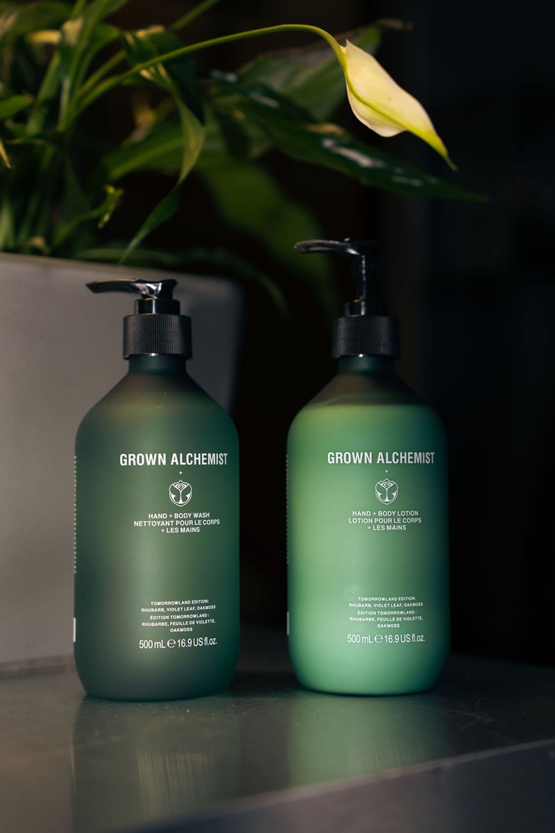 grown alchemist tomorrowland wellness beauty collection body wash body lotion shampoo conditioner plant ingredients MossCellTecTM reishi mushroom 