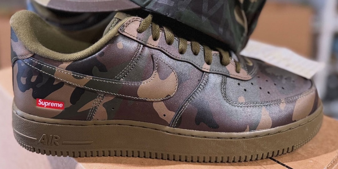 First Look at the Supreme x Nike Air Force 1 Low "Olive Camo"