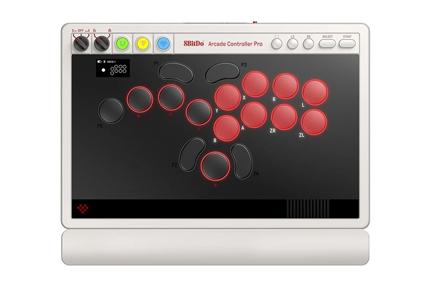 8BitDo Arcade Controller Pro leverless fighting game gamepad with built-in screen