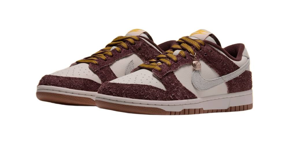 Nike Clips a Metal Basketball Onto the Hairy Suede Dunk Low “Basketball Charm”