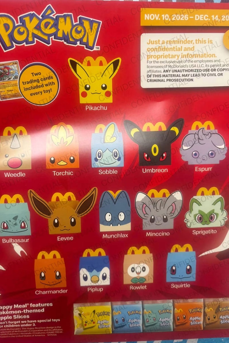 Leaked Images Reveal McDonald's and Pokémon 30th Anniversary Happy Meal Toys