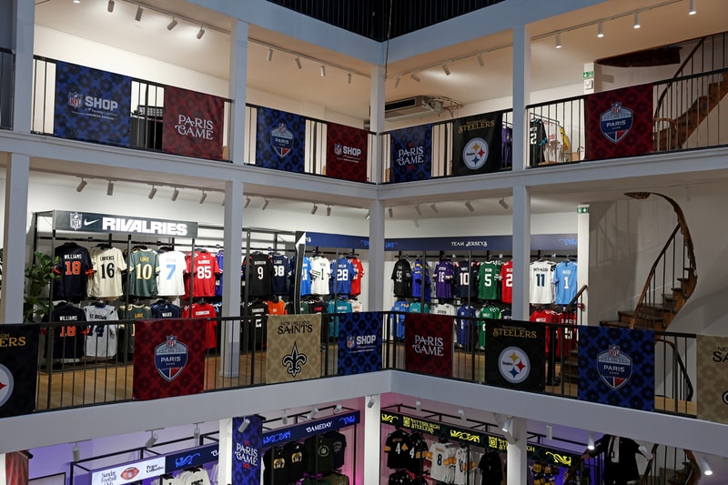 nfl paris takeover adobe american express shop collaborations casablanca psg galerie joseph Lafayette steelers saints new orleans cameron jospeh color field jammie holmes casablanca fear of god stade du france
