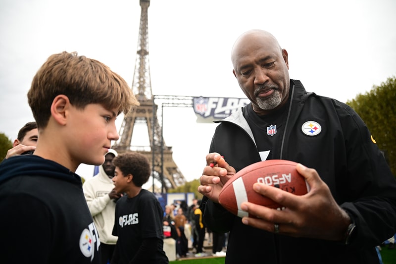 nfl paris takeover adobe american express shop collaborations casablanca psg galerie joseph Lafayette steelers saints new orleans cameron jospeh color field jammie holmes casablanca fear of god stade du france