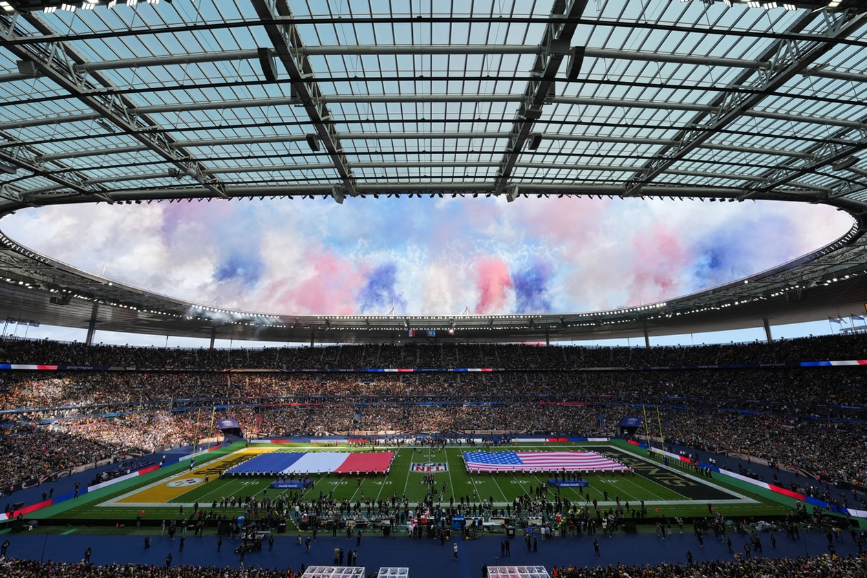nfl paris takeover adobe american express shop collaborations casablanca psg galerie joseph Lafayette steelers saints new orleans cameron jospeh color field jammie holmes casablanca fear of god stade du france