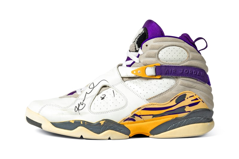 Kobe Bryant's Game-Worn, Dual-Signed Air Jordan 8 Lakers PE Hits the Auction Block