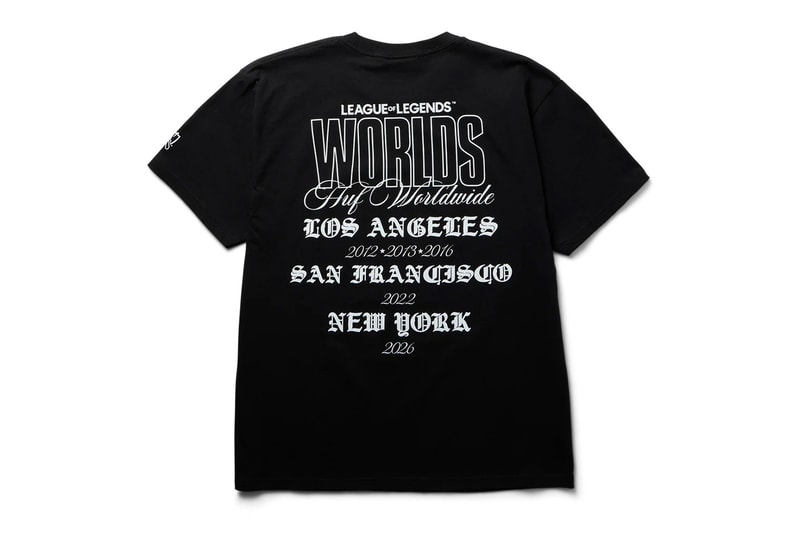 HUF League of Legends Worlds championships 2026 Collaboration collection Release Info