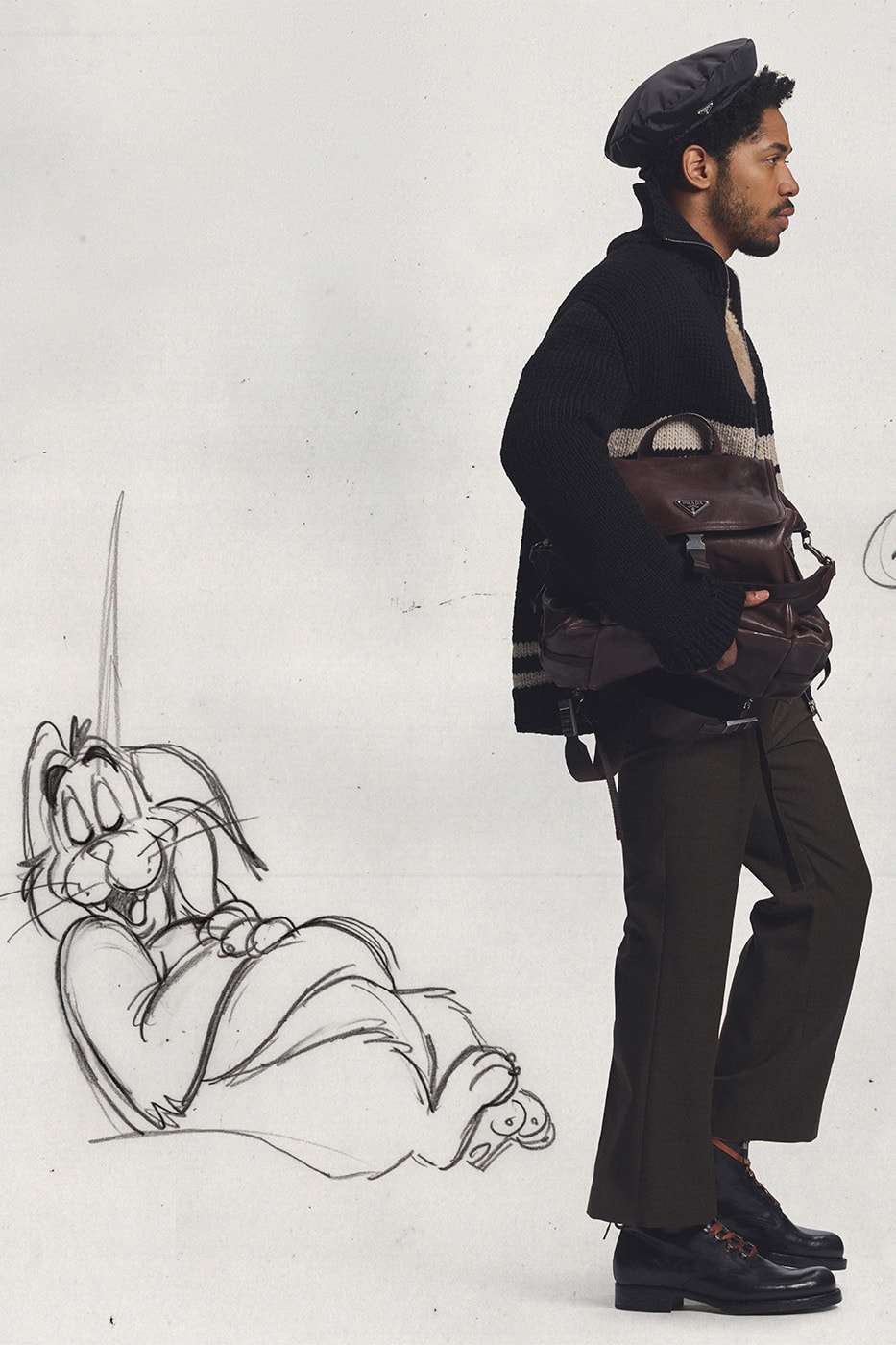 Prada Holiday 2026 Campaign Disney Animator John Pomeroy Miuccia Prada Raf Simons Info Sadie Sink Maya Hawke Chen Haoyu Luther Ford Kelvin Harrison Jr