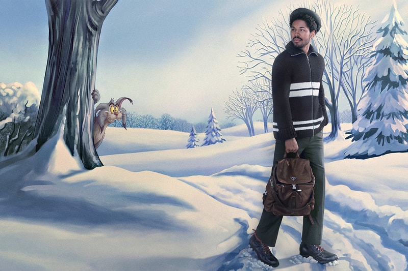 Prada Holiday 2026 Campaign Disney Animator John Pomeroy Miuccia Prada Raf Simons Info Sadie Sink Maya Hawke Chen Haoyu Luther Ford Kelvin Harrison Jr
