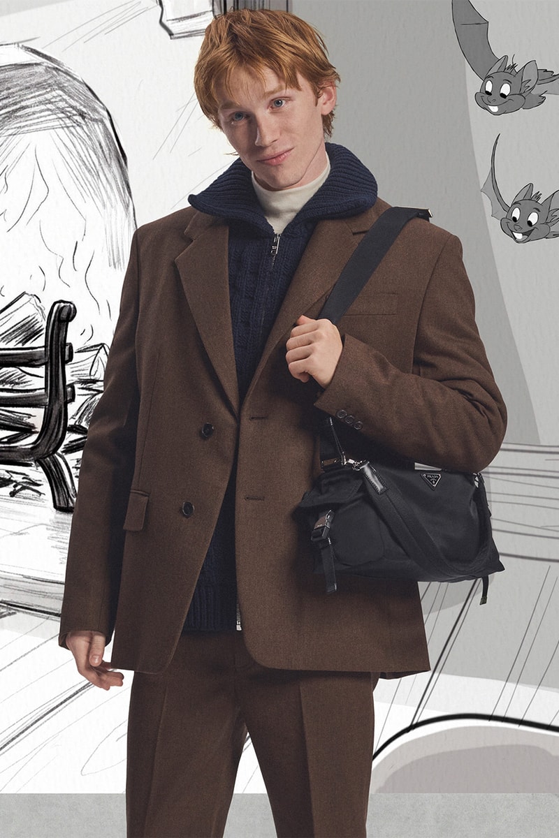 Prada Holiday 2026 Campaign Disney Animator John Pomeroy Miuccia Prada Raf Simons Info Sadie Sink Maya Hawke Chen Haoyu Luther Ford Kelvin Harrison Jr