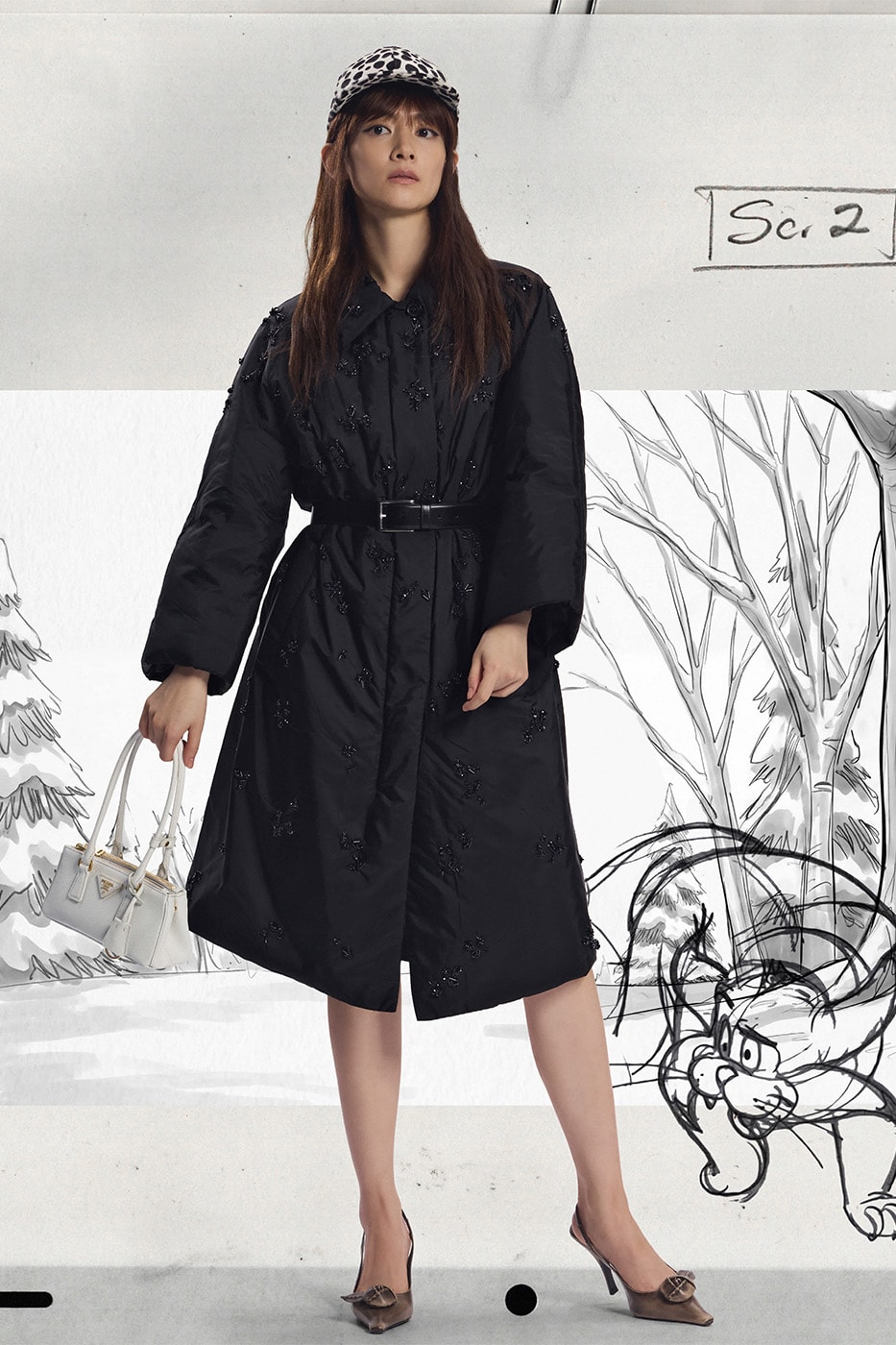 Prada Holiday 2026 Campaign Disney Animator John Pomeroy Miuccia Prada Raf Simons Info Sadie Sink Maya Hawke Chen Haoyu Luther Ford Kelvin Harrison Jr