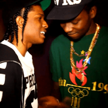 A$AP Rocky and Theophilus London in the studio recording "Big $pender"