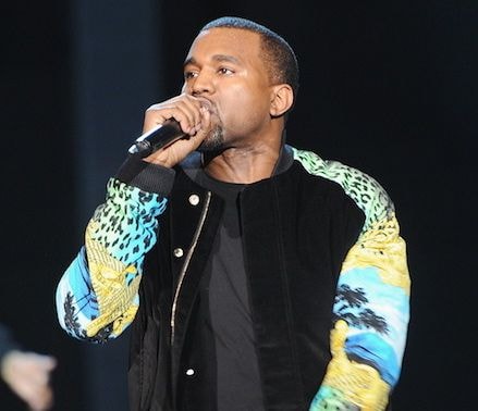 Kanye West freestyles on stage in Australia