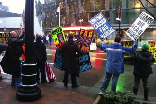 Westboro Church protests Radiohead concert