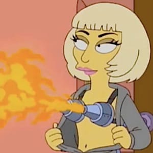 Lady Gaga channeled on 'Simpsons' season finale