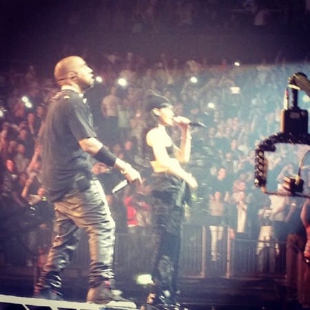 Jay-Z & Kanye West Bring Out Rihanna in London 