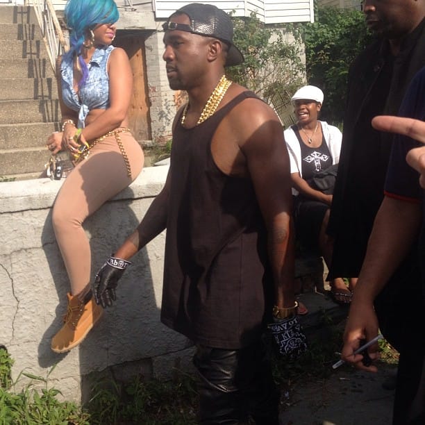 On the Set of 2 Chainz and Kanye West's "Birthday Song" Video