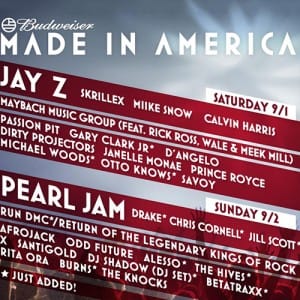 Winner Announcement! Win 2 Day Passes for Jay-Z’s MADE IN AMERICA Fest!