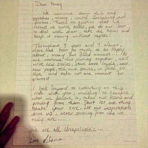 Rihanna Pens 'Unapologetic' Letter to Fans
