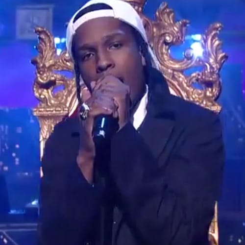 A$AP Rocky featuring A-Trak & araabMUZIK - Long Live A$AP/Wild For The Night (Live on Letterman)