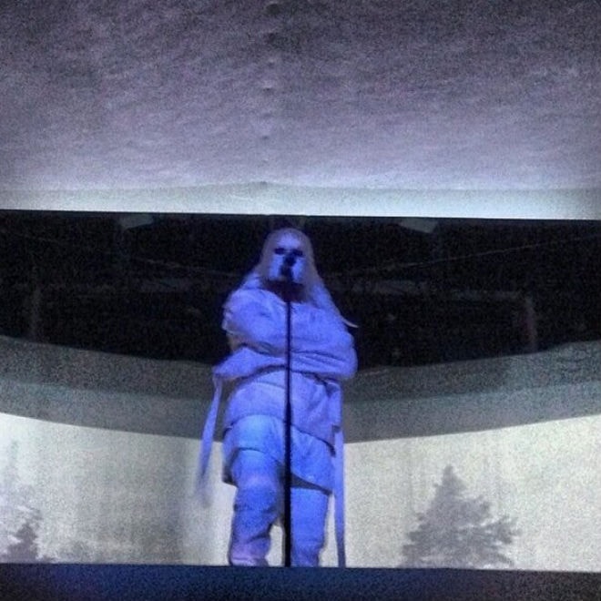 Watch Kanye West's Dramatic Entrance at Abu Dhabi Concert