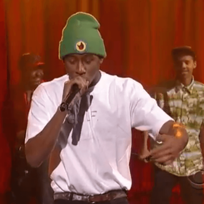 Tyler, the Creator featuring Earl Sweatshirt & Domo Genesis - Rustie (Live on Letterman)