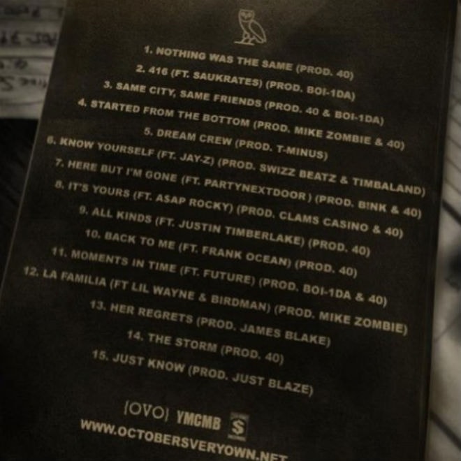 UPDATE: Drake's Dad Reveals 'Nothing Was The Same' Tracklist & Release Date?