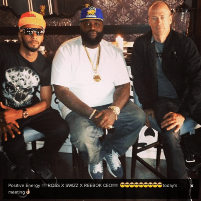 Rick Ross Meets with Reebok CEO and Swizz Beatz
