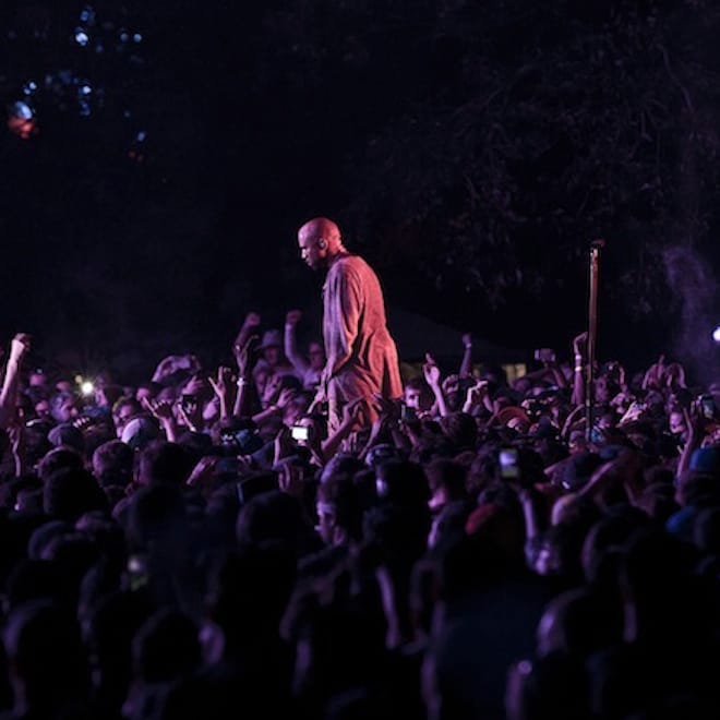 Travi$ Scott Brings Out Kanye West to Perform "New Slaves" 