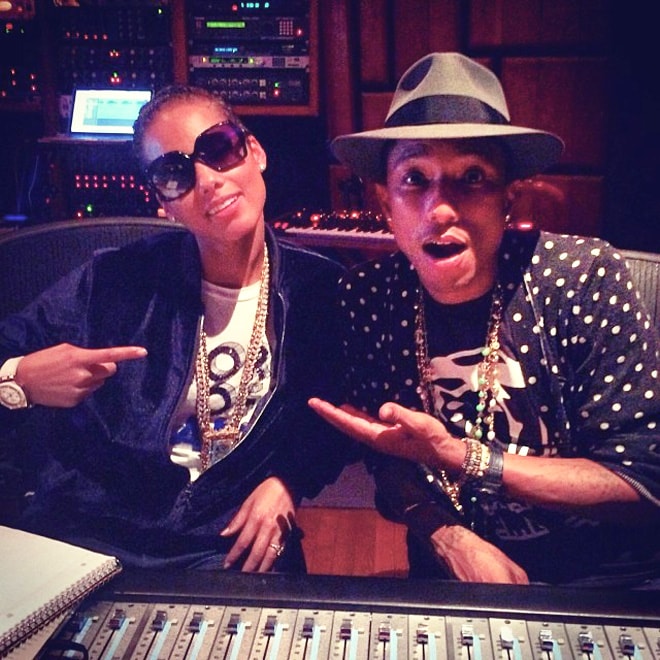 Alicia Keys Shares Unreleased Track "Power," Hits Studio with Swizz Beats and Pharrell