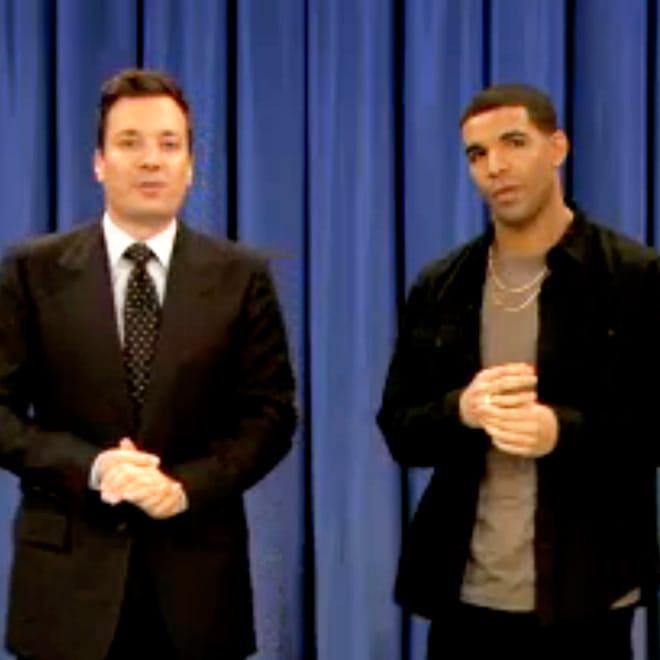 Drake Returns to Late Night with Jimmy Fallon and Plays Beer Hockey