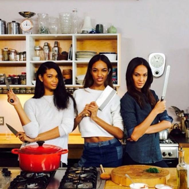 "Yoncé" Girls, Joan Smalls, Chanel Iman & Jourdan Dunn, Cook Thai Dish in Honor of Beyoncé's Music Video