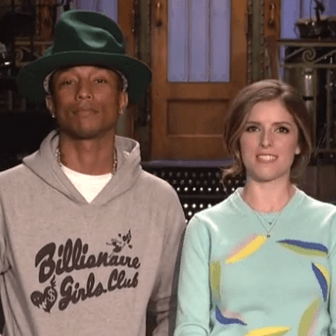 Pharrell & Anna Kendrick Star in ‘Saturday Night Live’ Promo