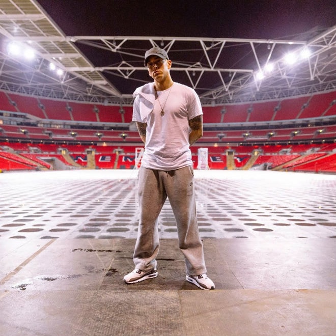 Eminem Joined By Dr. Dre at Wembley Stadium