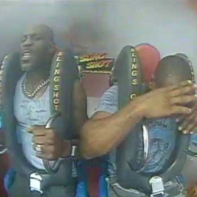 Here's A Hilarious Video Of DMX Scared On A Sling Shot Ride