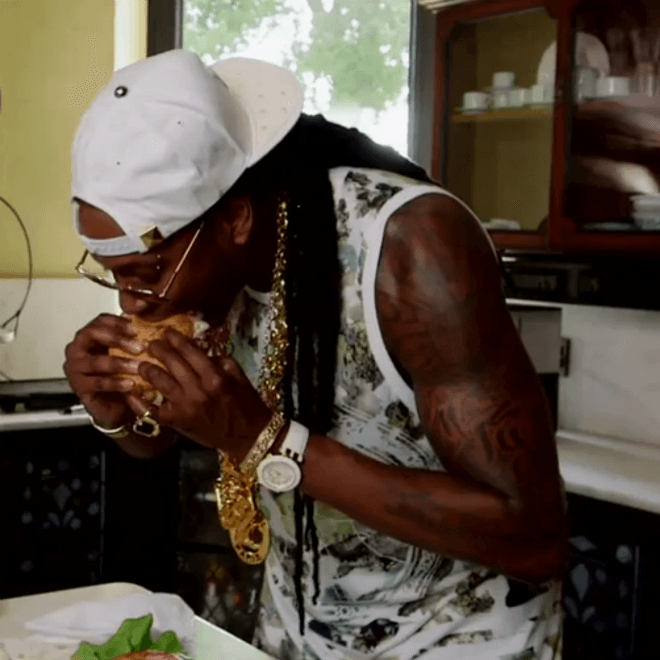 Watch 2 Chainz Eat the World's “Most Expensivest" Burger