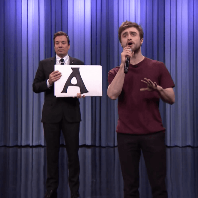 Watch Daniel Radcliffe Rap 'Alphabet Aerobics' with Jimmy Fallon