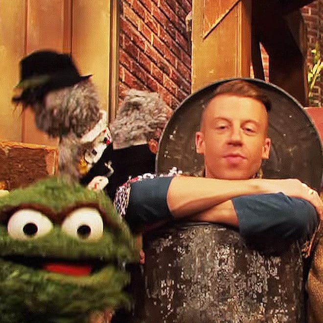 Macklemore Guest Stars On 'Sesame Street,' Performs "Thrift Shop" 