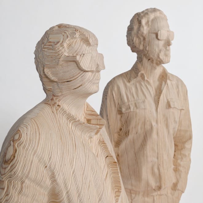 Here's a Sculpture of Daft Punk Without Masks