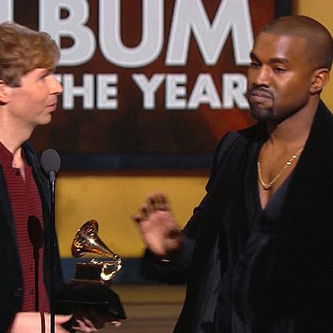 Kanye West Almost Interrupts Beck at the GRAMMYs