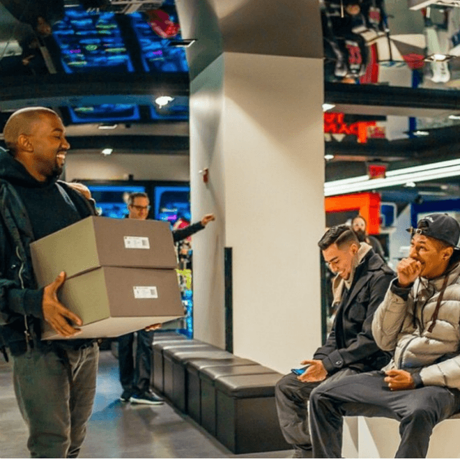 See Kanye West Hand Deliver Yeezy 750 Boosts to Fans