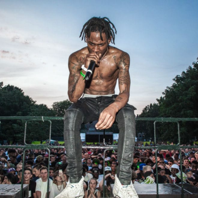 Travi$ Scott Brings Out Kanye West & Chris Brown to the Stage