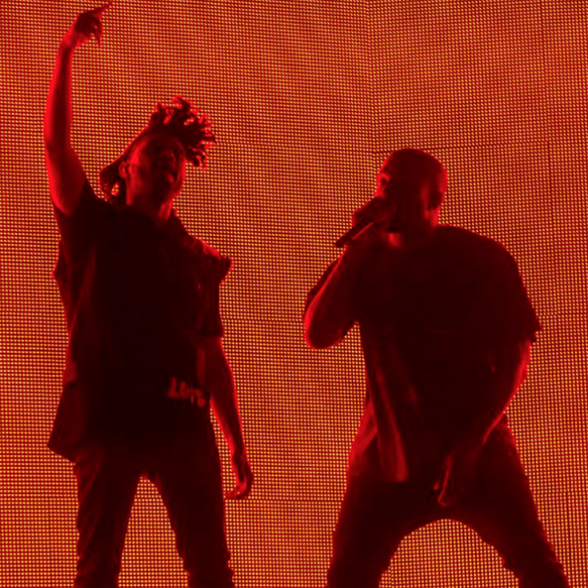 Kanye West Crowd Surfs During His Surprise Appearance at The Weeknd's Coachella Set