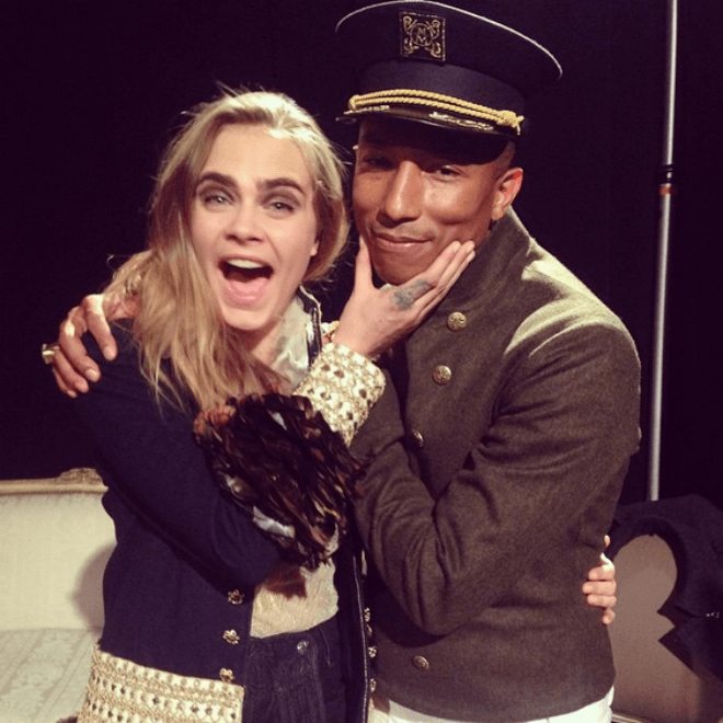 Pharrell Brings Cara Delevingne On Stage to Perform Their 'Chanel' Song