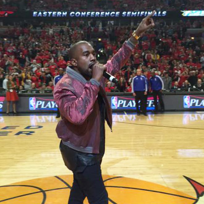 Watch Kanye West Perform "All Day" at the Chicago Bulls Game