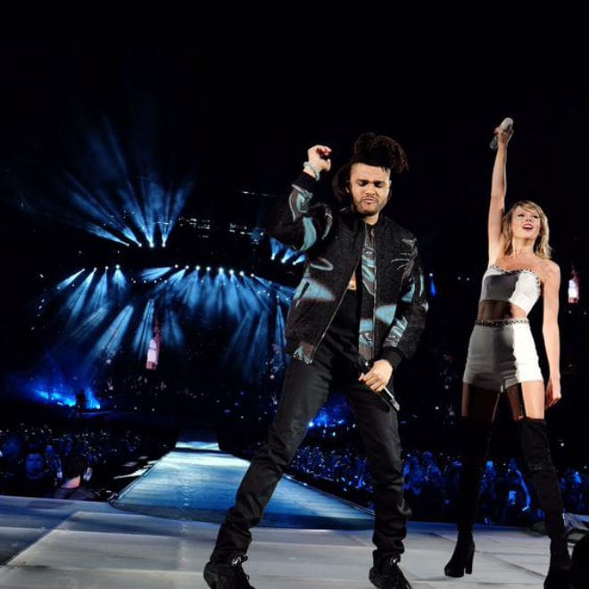 Taylor Swift Brings Out The Weeknd to Perform "Can't Feel My Face"