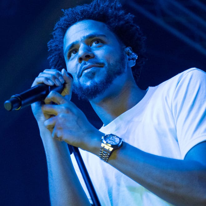 J. Cole Hit in the Face With an iPhone During Concert