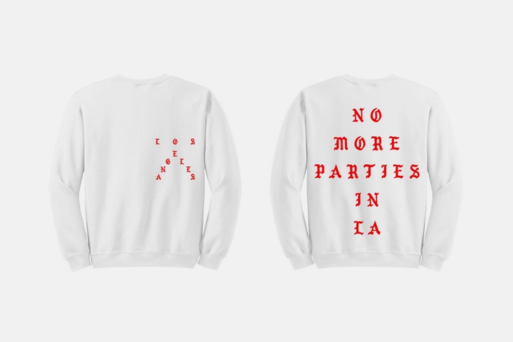 Get Kanye West's Official "No More Parties In L.A." Crewneck Sweatshirts Here