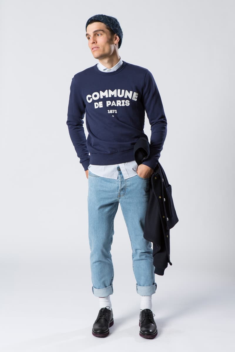 COMMUNE DE PARIS .1871. Sweatshirt bleu marine Bonnet