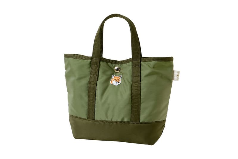 Maison Kitsuné PORTER Collaboration Sac Kaki Sweatshirt Crewneck Écru